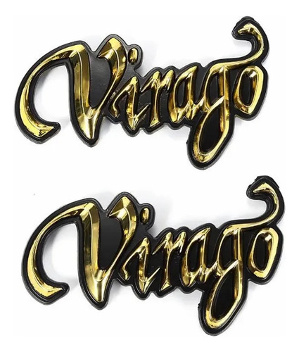 Emblema Virago 250 Moto Dourado