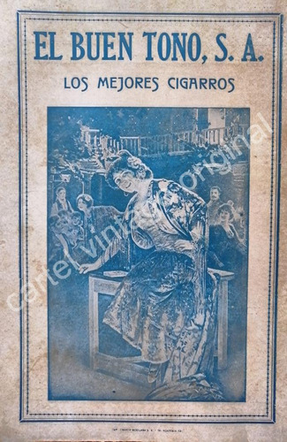 Cartel Retro Cigarros El Buen Tono S.a 1920 Gitanas