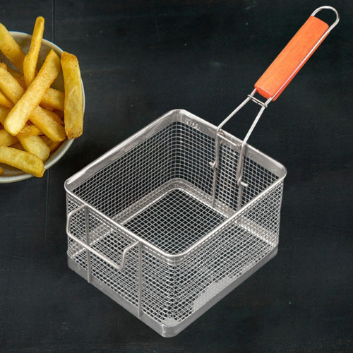 // Fiesta De Frito De Canasta De Freeds Con Mango De Madera
