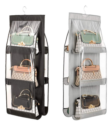 Organizador Colgantes Para Bolsos En Armario Color Negroab
