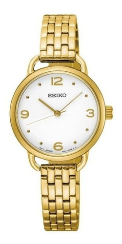 Reloj Seiko Mujer Sur670 Acero Inox Dorado Sumergible 50m