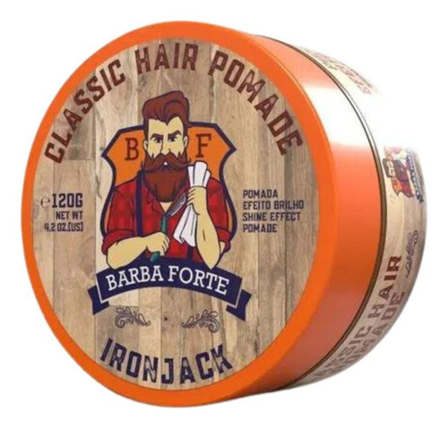 Pomada Clásica Hair Pomade Ironjack Barba Forte 120 Gr