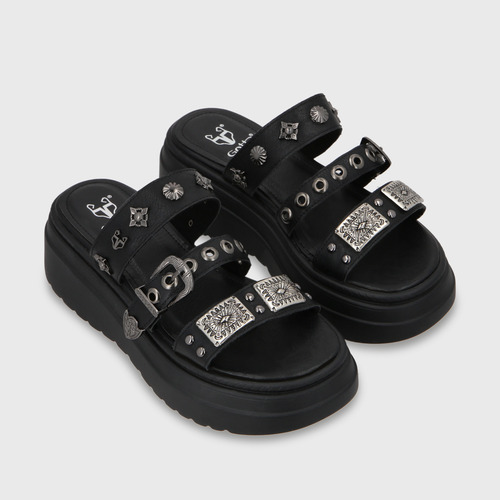 Sandalia Plataforma Negro Mujer 55922 Gotta