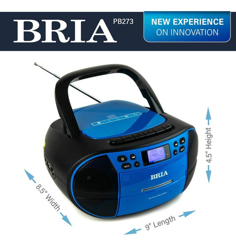 Bria Pb273 Estéreo Portátil De Cd / Cassette De Audio Para E