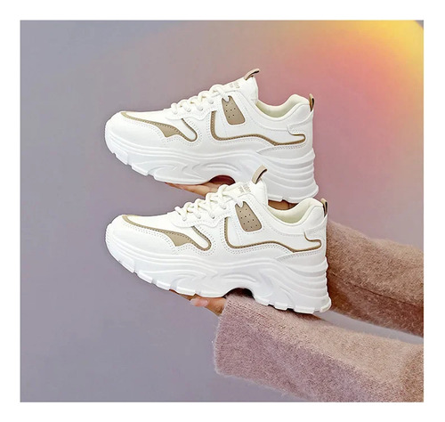 Zapatillas Gruesas, Zapatos Deportivos Casuales A La Moda Para Mujer