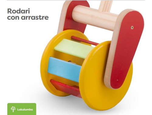 Rodari De Arrastre Con Manija Cascabel Didactico Montessori