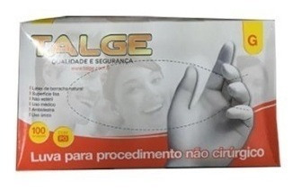 Imagem 2 de 2 de Kit 10 Cx Luvas Látex Procedimento Descartável G Com 1000