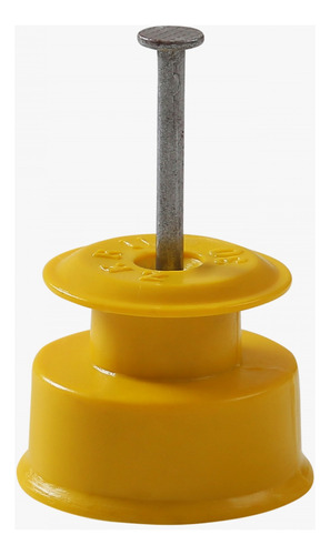 Isolador Roldana 36 Mm Amarelo 100un Resistente Proteção Uv