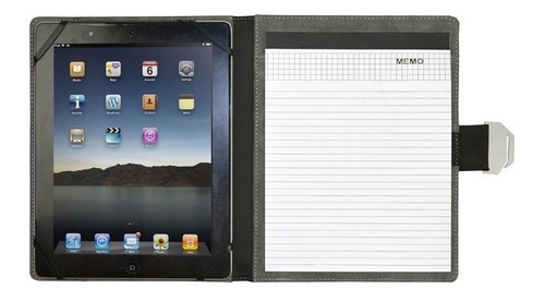 Porta Tablet / Funda Para iPad 2, 3 Y 4 Con Block De Notas