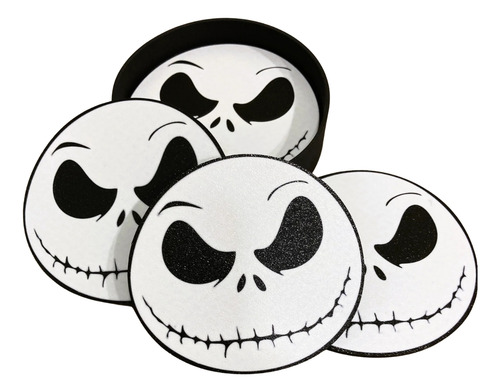 Set 6 Portavasos Varios Diseños/personajes Para Mesa Jack Negro