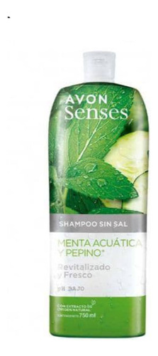Shampoo Sin Sal Avon Naturals Menta 750 Ml