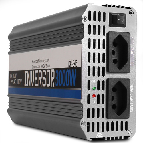 Inversor Tensão 12v 110v 3000w Transformador Kp546 Conversor