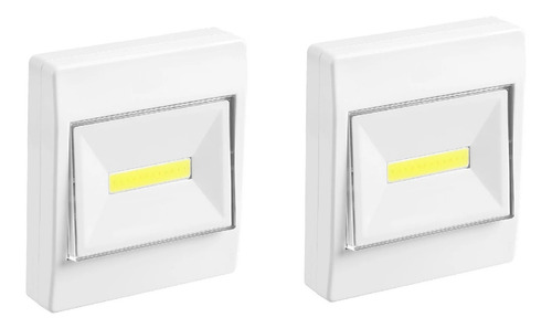 2 Luminária Led Interruptor Sem Fio Luz Noturna Emergência