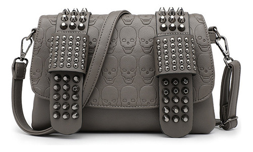 Bolso De Hombro Con Cadena Con Forma De Calavera Con Remache