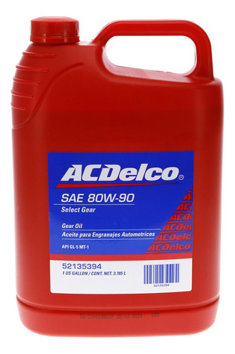 Aceite Caja 80w90 Galon Acdel Acdelco 52135394