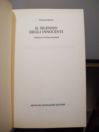 Adp Il Silenzio Degli Innocenti Thomas Harris / Ed Mondadori