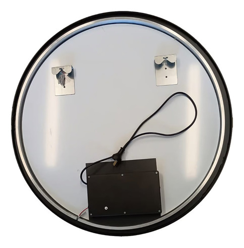 Espejo Redondo 60 Cm Miramar Con Luz Fría Led Touch Gris