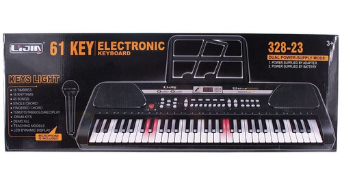 Imagen 2 de 5 de Teclado Musical De 61 Teclas Graba Tonos Ritmos Microfono