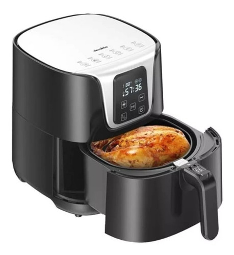Freidora Aire Negra 1400w Pantalla Táctil Airfryer Decakila