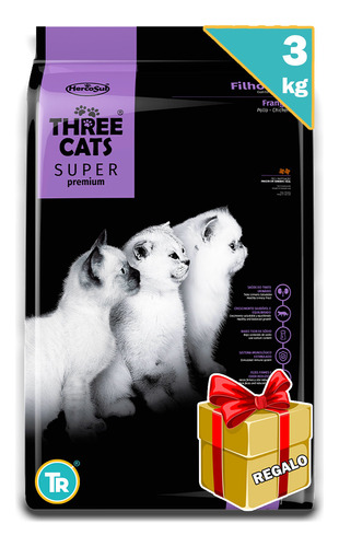 Ración Gato Three Cats Super Premium Gatitos + Envío Gratis