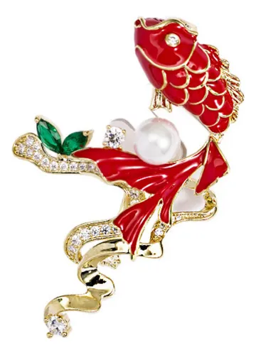 Elegant Koi Fish Brooch Pin