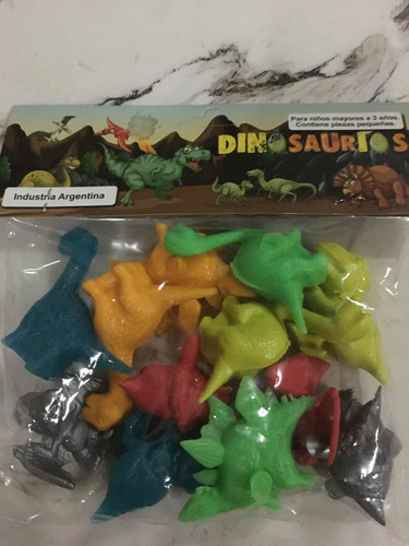 Bolsa De 12 Dinosaurios Plasticos  De 5 Cm