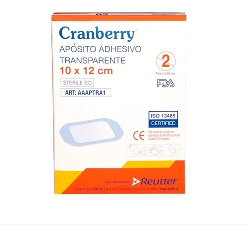 Apósito Adhesivo Transparente Cranberry 10x12 Pack De 25 Und