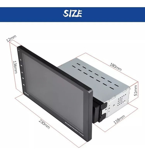 Radio 1 Din Pantalla Touch 9 Pulgadas Bluetooth Mirror Link
