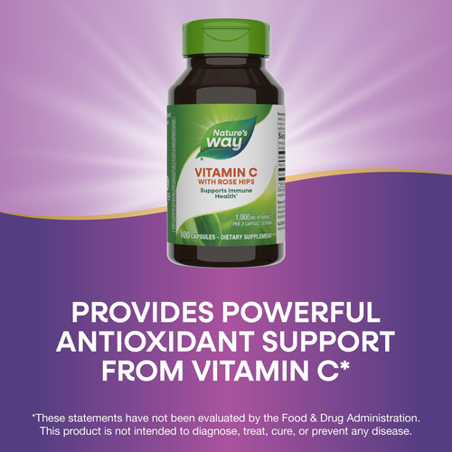 Nature's Way Vitamina C Con Escaramujos 1000mg 100 Cápsulas