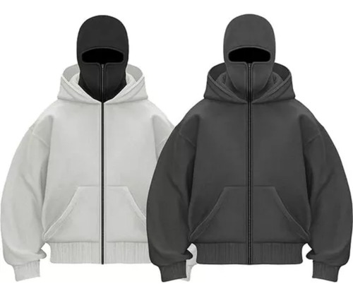 Chaqueta Polar Con Capucha Y Cremallera, Sudadera De Doble C