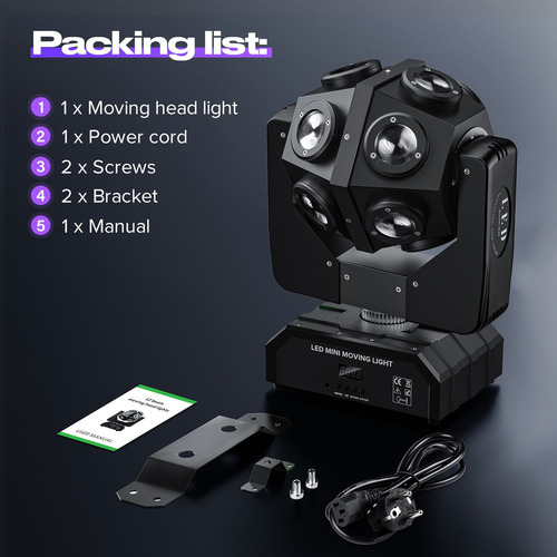 Luz Dj Cañones Luces Beam Cabeza Movil Led Arnet Dmx 150w U'king