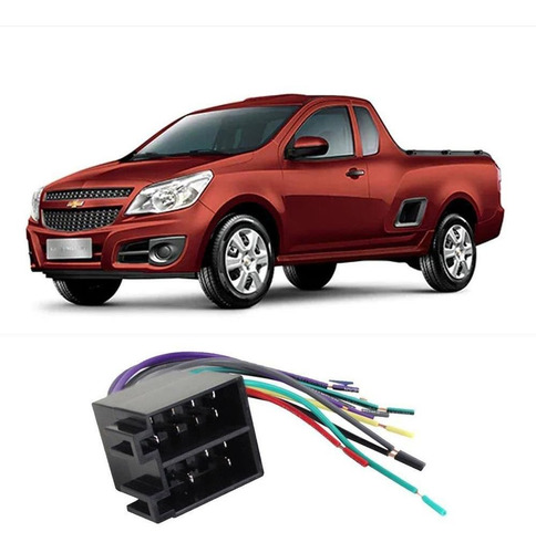 Chicote Adaptador Chevrolet Montana 2003 A 2020 Rádio Dvd Cd