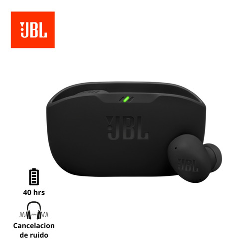 Auriculares Inalámbricos Jbl Wave Buds 2 Bt 40hs Color Negro