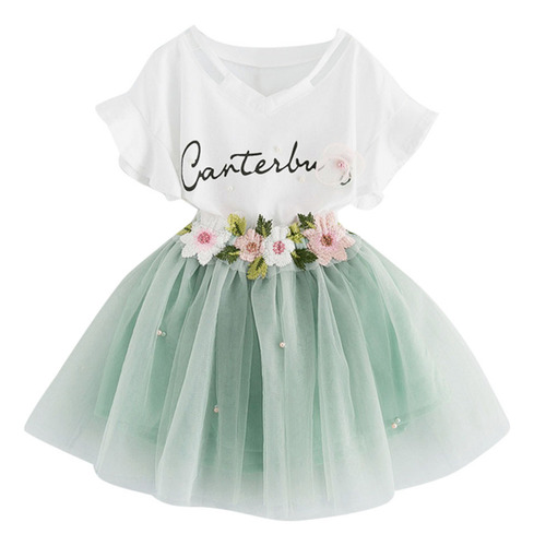 Conjunto De Camisetas Con Estampado De Ropa Para Niñas Y Fal