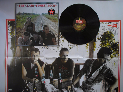 Lp Vinilo The Clash Combat Rock Afiche Print Inglaterra 1982