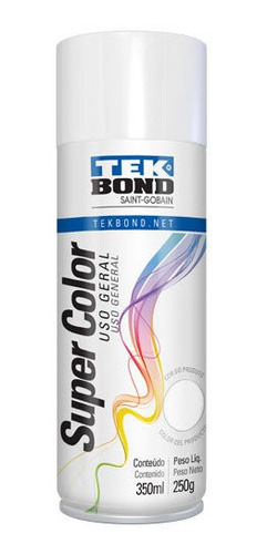 Pintura Aerosol Super Color Tek Bond Uso General Blanco Bril