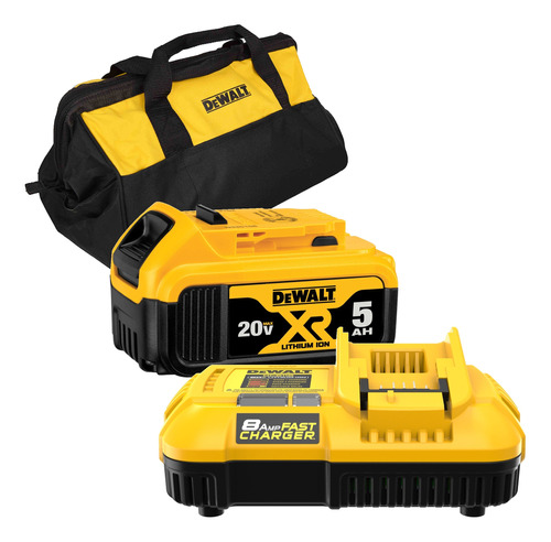 Bateria Dcb205 5ah Cargador Dcb118 20v 60v + Bolso Dewalt