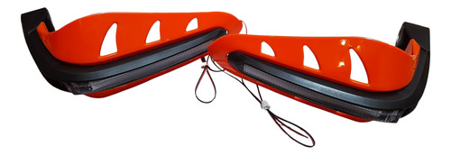Cubre Puños De Plastico Con Luz Led Blanca Anaranjado Izquierdo/derecho