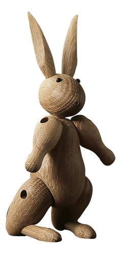 Marioneta Nórdica De Conejo Tallada En Madera Para Decoració