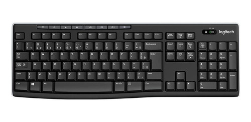 Teclado sem fio Logitech K270 QWERTY português brasil preto