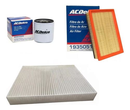 Kit Filtros X3  Acdelco Chevrolet Onix / Prisma 1.4