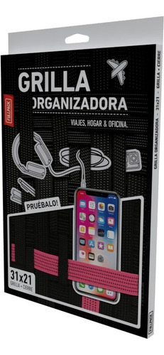 Grilla Organizadora Viaje Full Pack 31x21 Grande Con Cierre Color Rosa