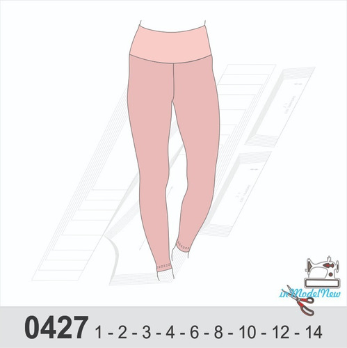 Molde Digital Modelagem De Calça Legging Cós Alto Infantil