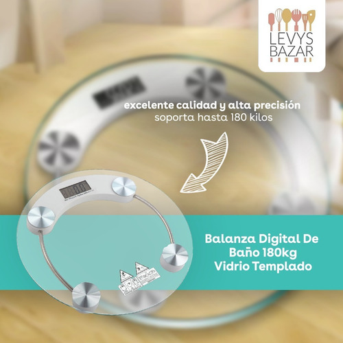 Imagen 2 de 10 de Balanza Digital De Baño Personal 180kg Vidrio Templado Calid