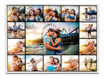 Comprar Cuadro Collage Fotos 30x40 Personalizado Con Marco Y Vidrio