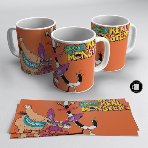 Taza Blanca 11 Oz / Ahh Real Monsters , M08 (1 Pz)