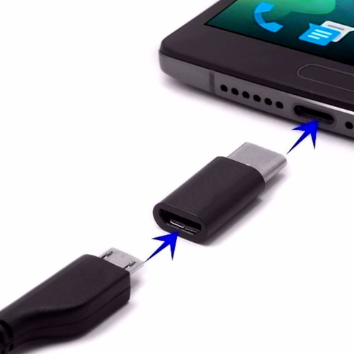 Imagen 2 de 3 de Adaptador Micro Usb V8 Hembra A Tipo C Otg Only