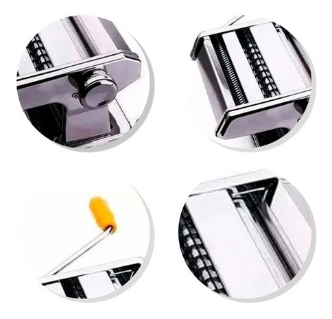 Imagem 9 de 10 de Máquina Massa Macarrão Caseiro Manual Abre E Corta Inox