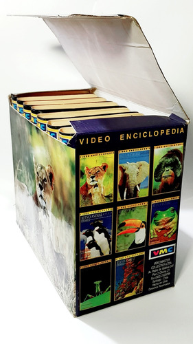 8 Vhs Antiguos Enciclopedia Reino Animal Marca Vmc.