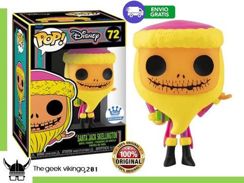 Funko Pop  Santa Jack Skellington #72 Blacklight Hot Topic